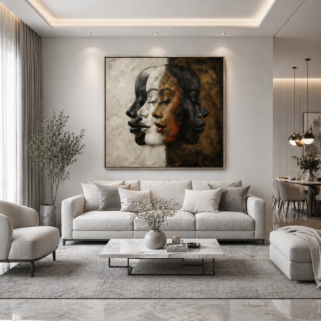 tableau couple amoureux moderne – décoration murale romantique (copie)