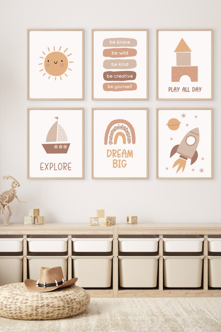 Nursery Wall Decor Kids Motivational Wall Art Nursery Decorations Nursery Wall Art