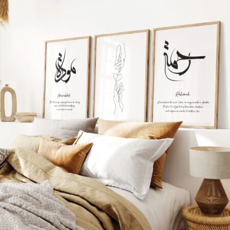 tableaux islamiques allah et muhammad avec porte de la kaaba – décoration murale moderne (copie)